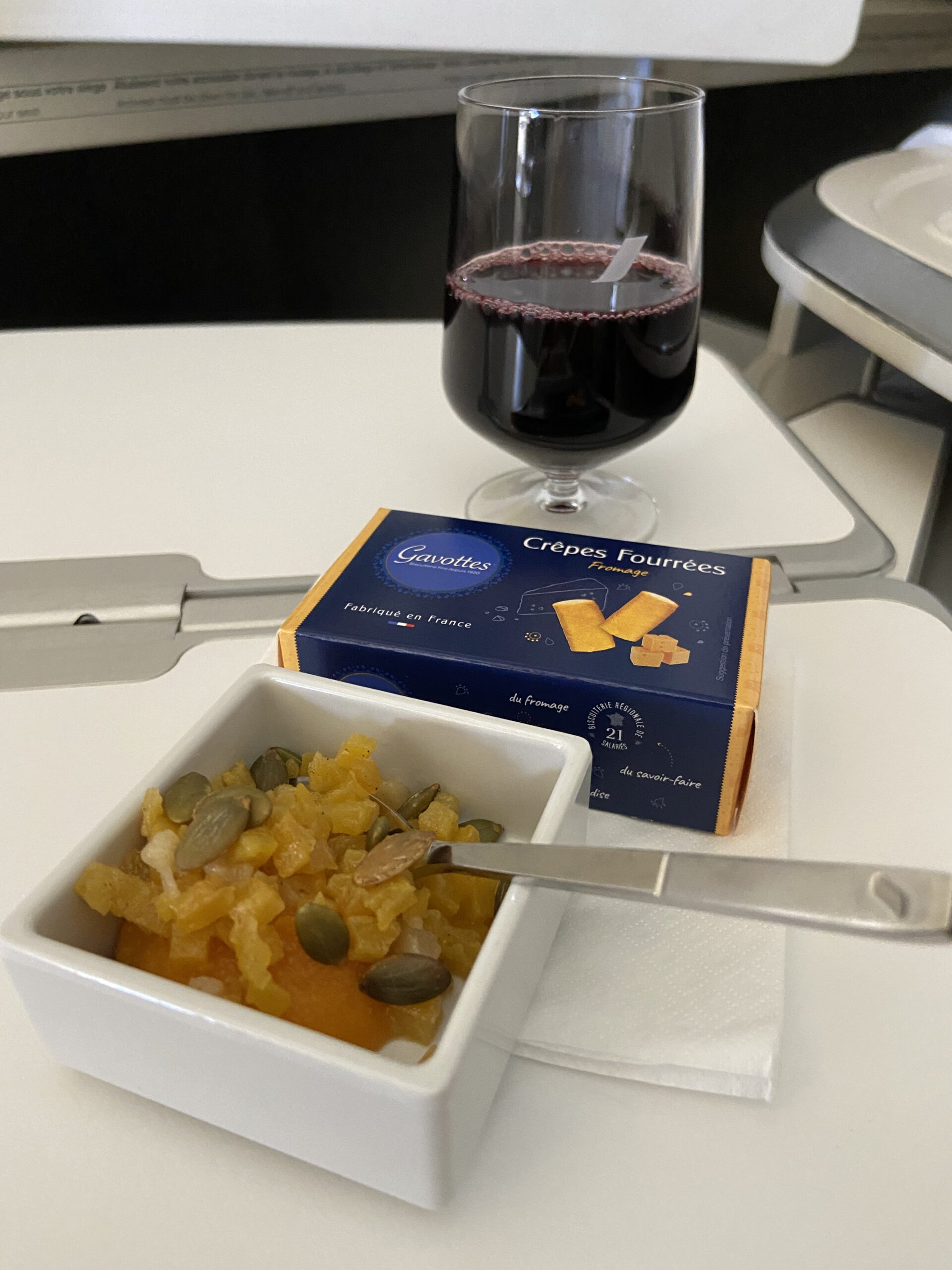 air france business class: appetizer