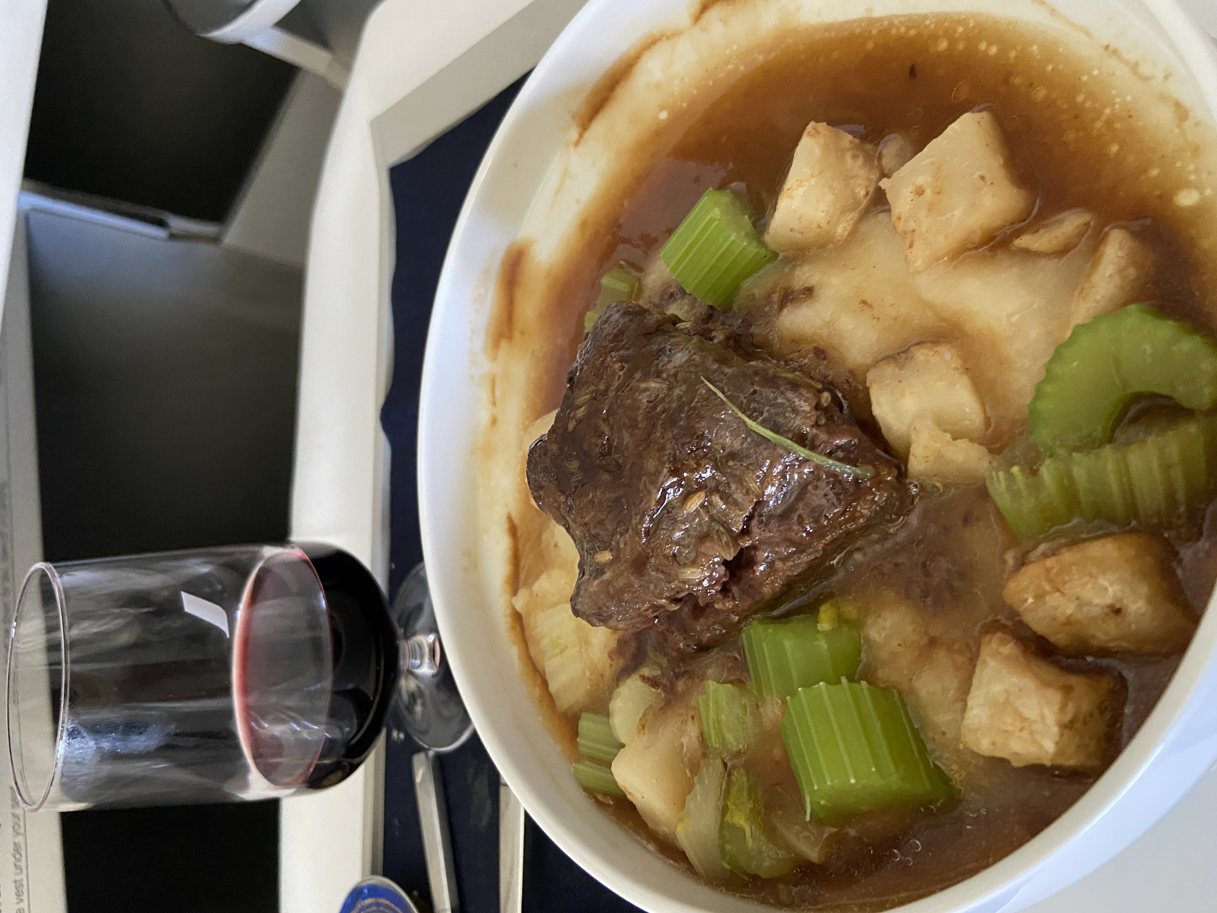 air france business class: main dish - beef cheek