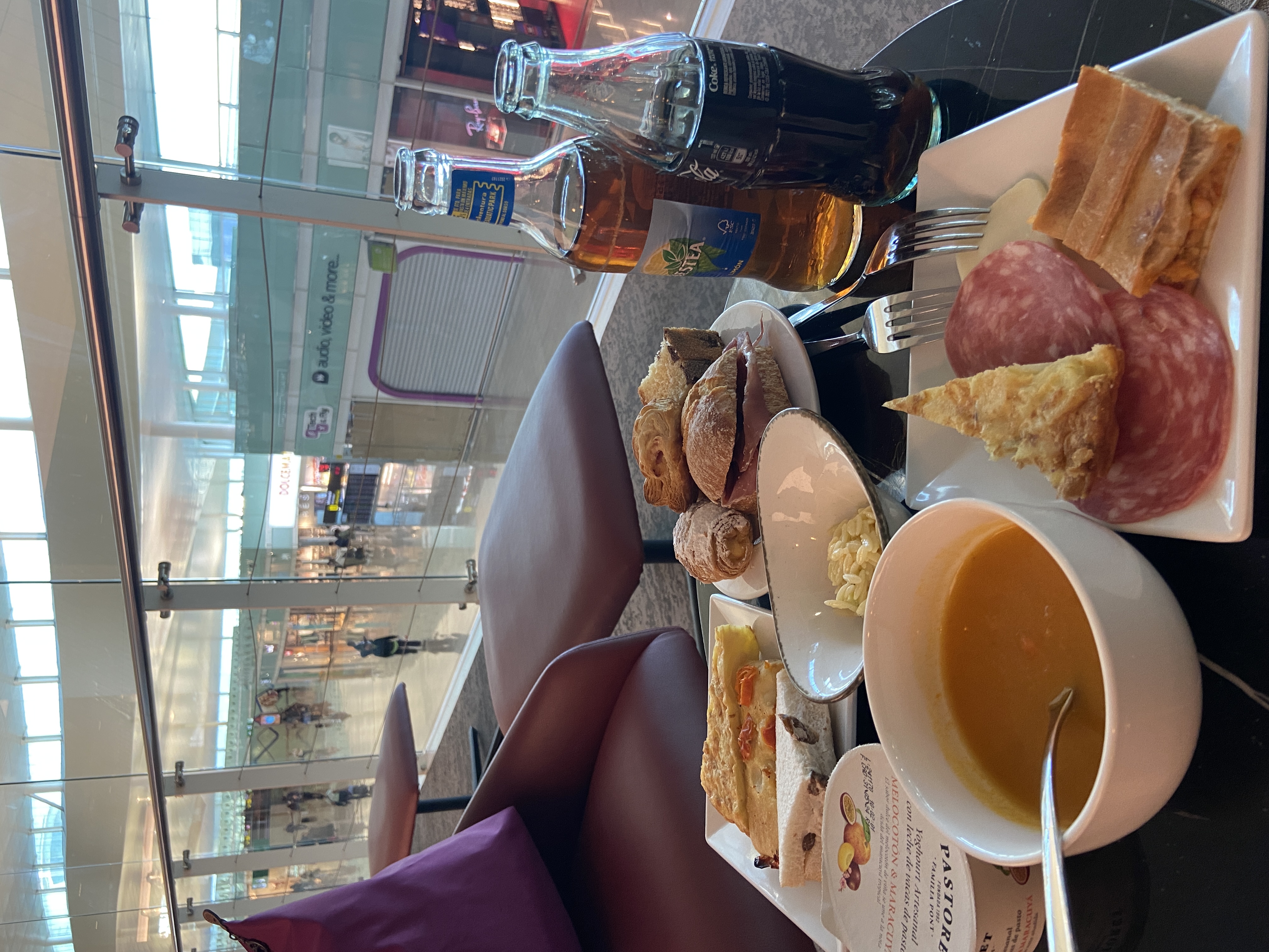 Food at lounge in Barcelona