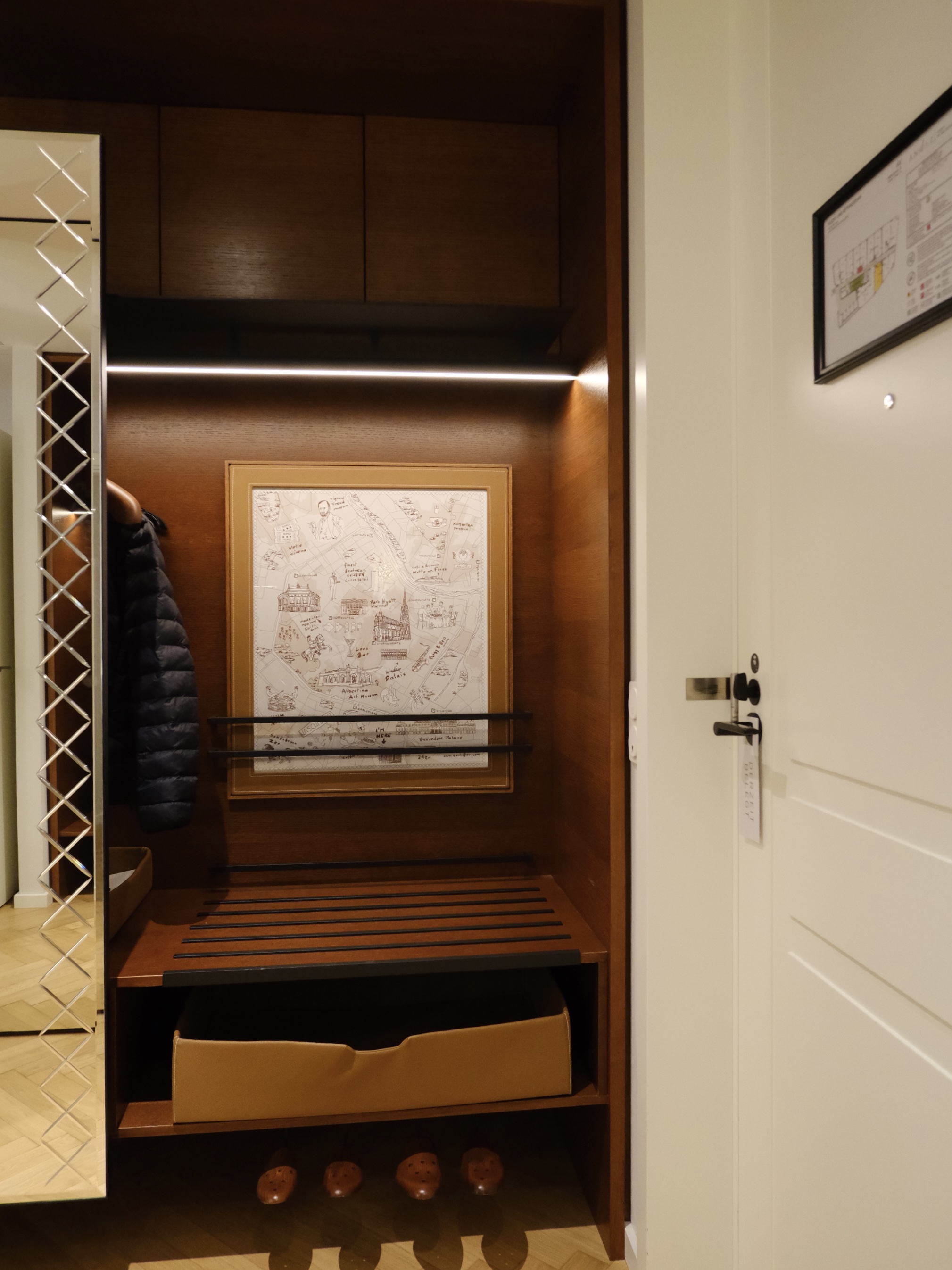 wooden closet