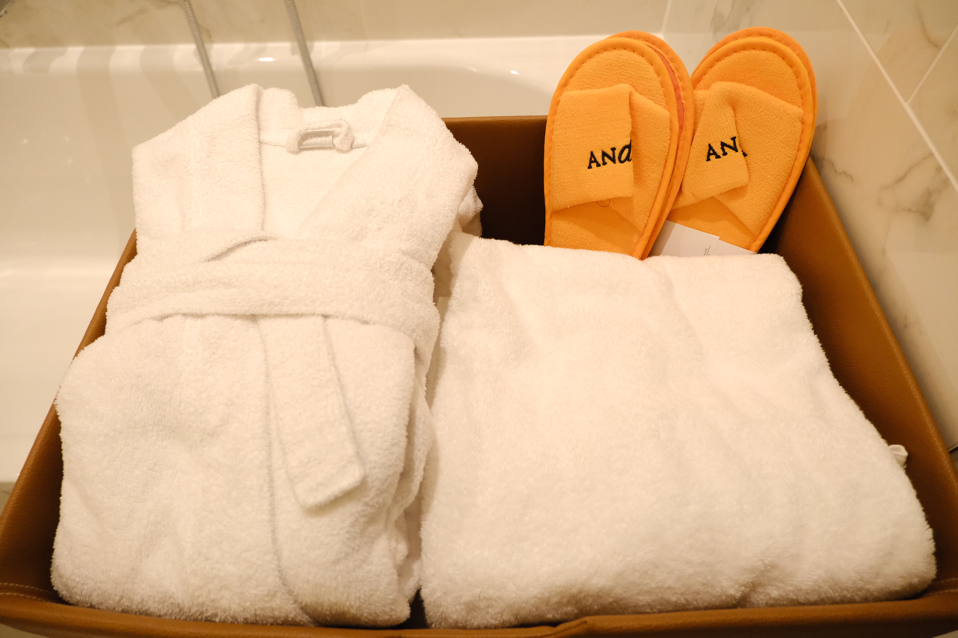bathrobes and slippers