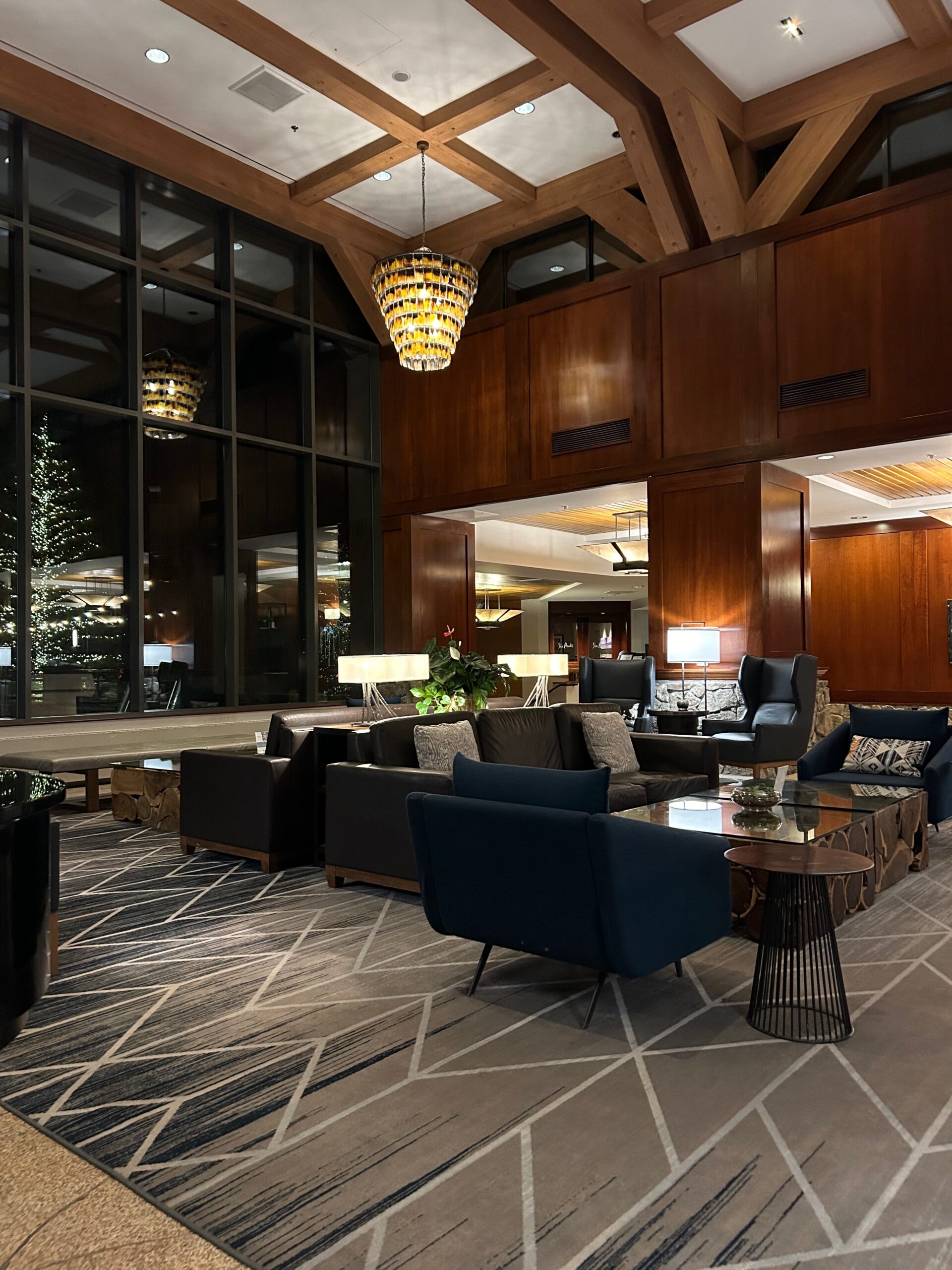 Hotel lobby night time