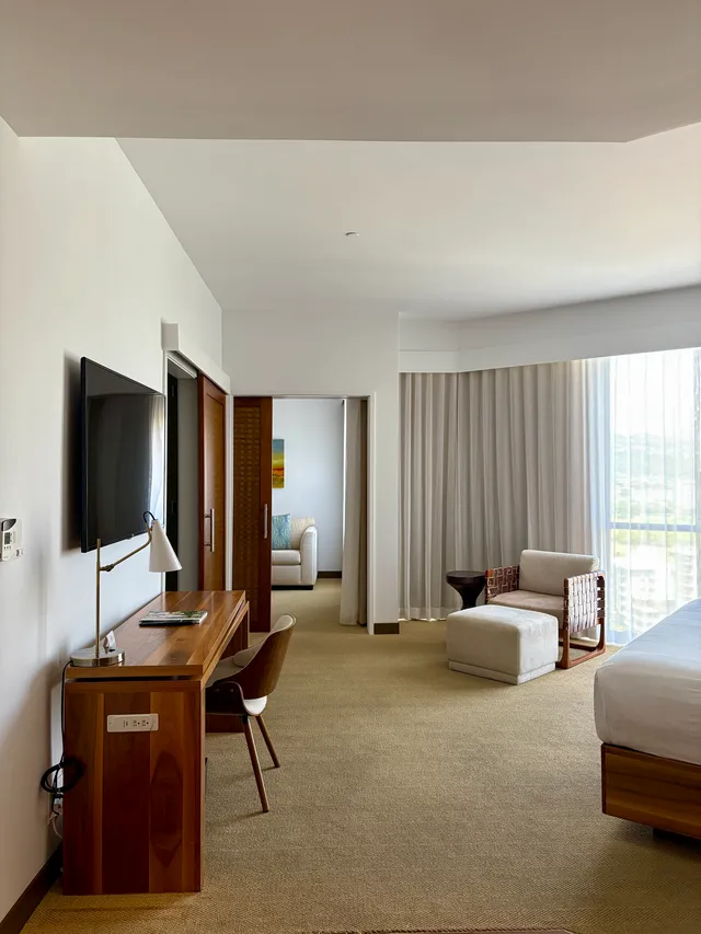 Hotel room entrance view
