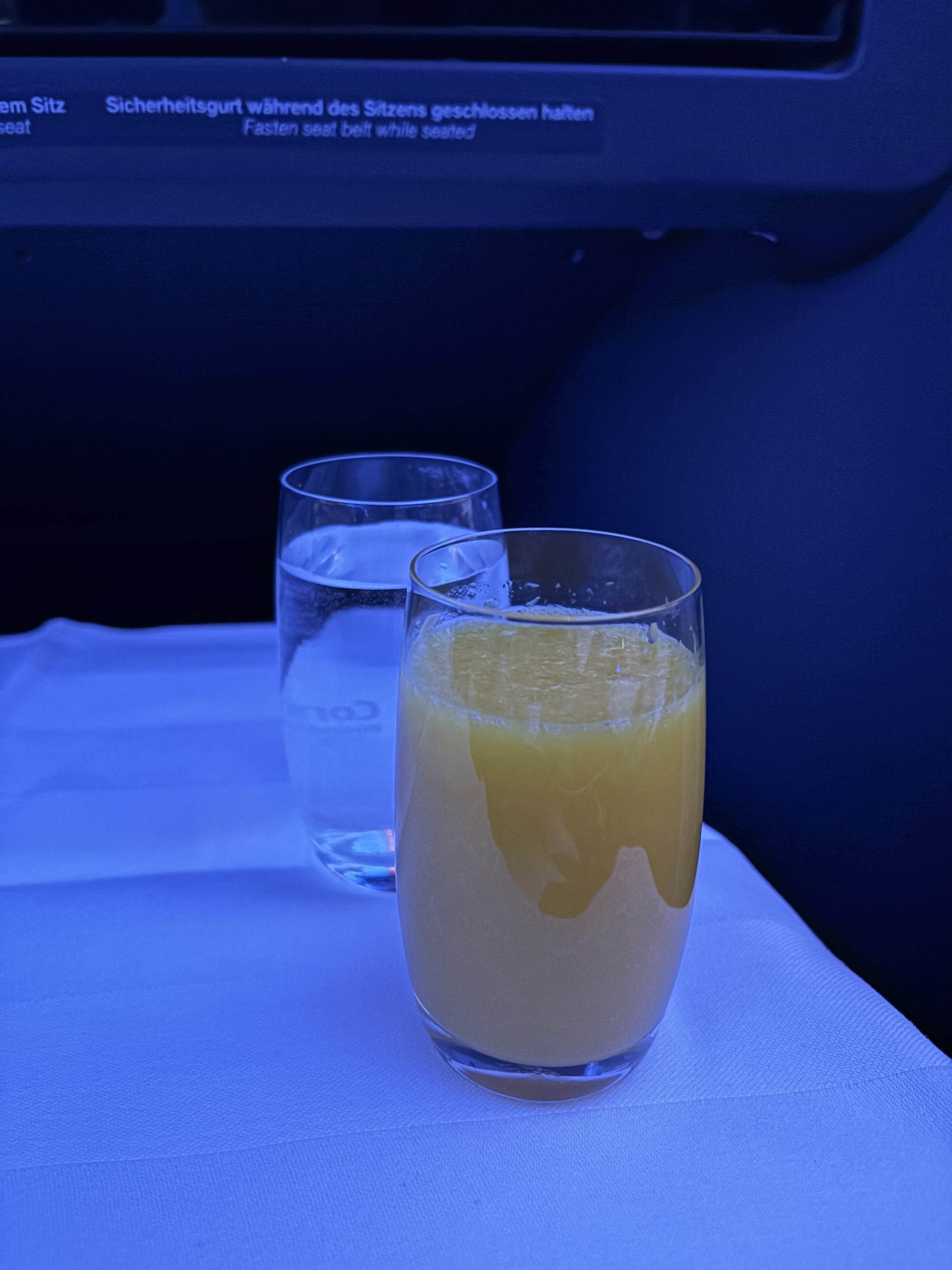 Very fresh orange juice before breakfast