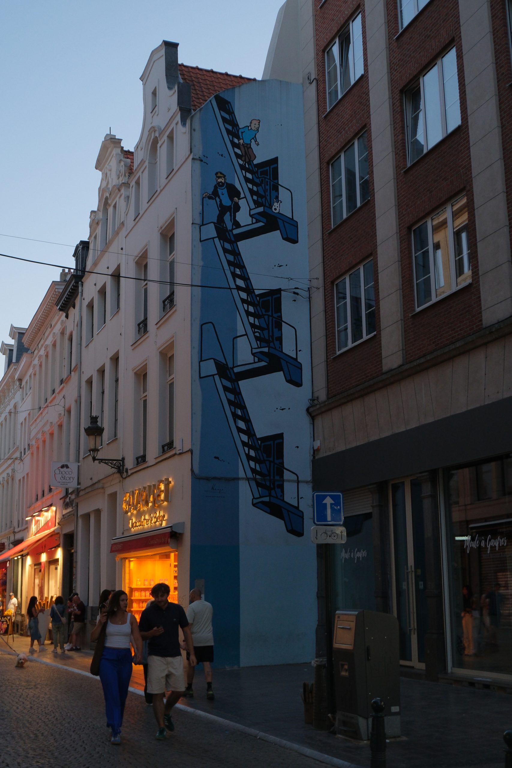 Tintin street art in Brussels