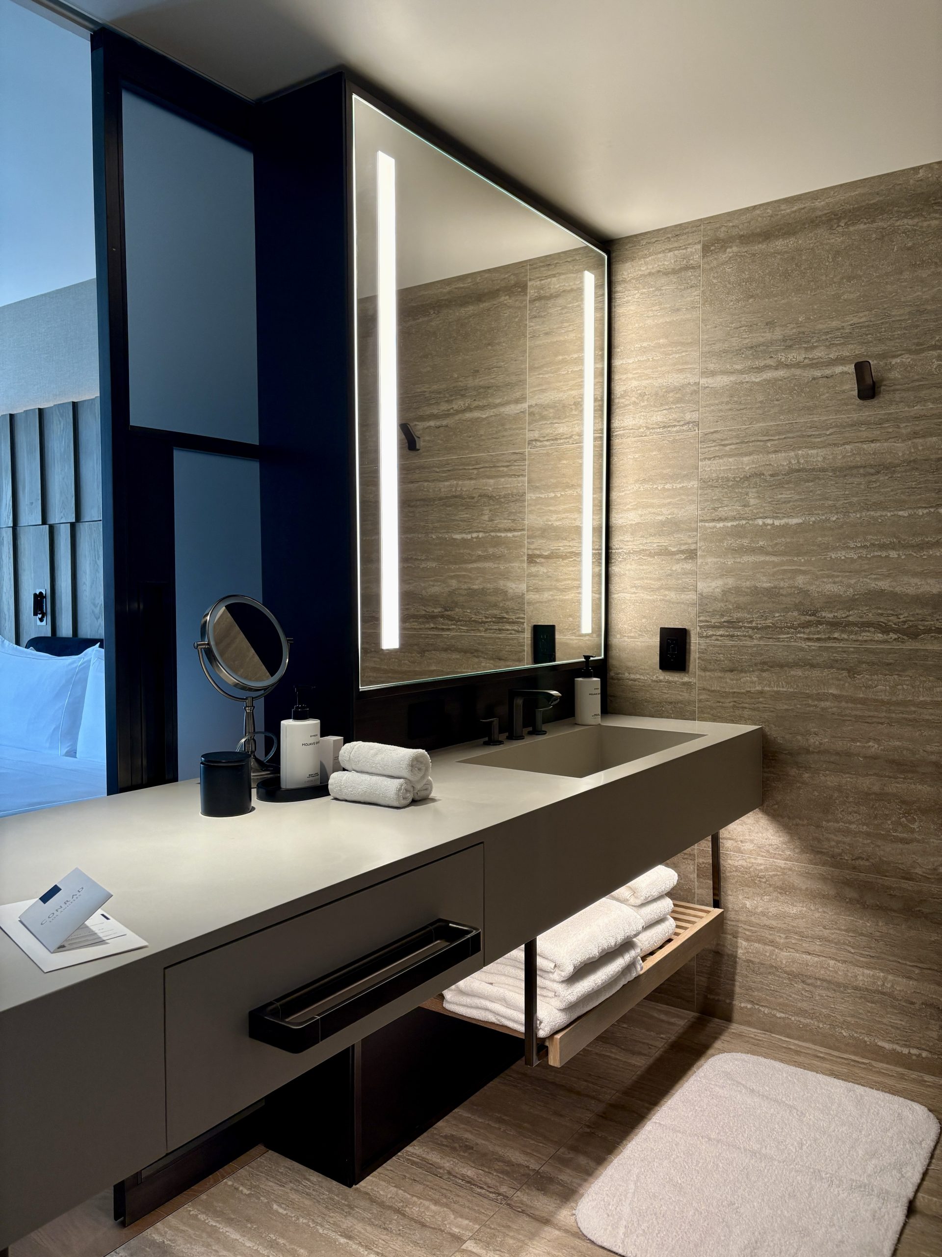 Wide bathroom vanity