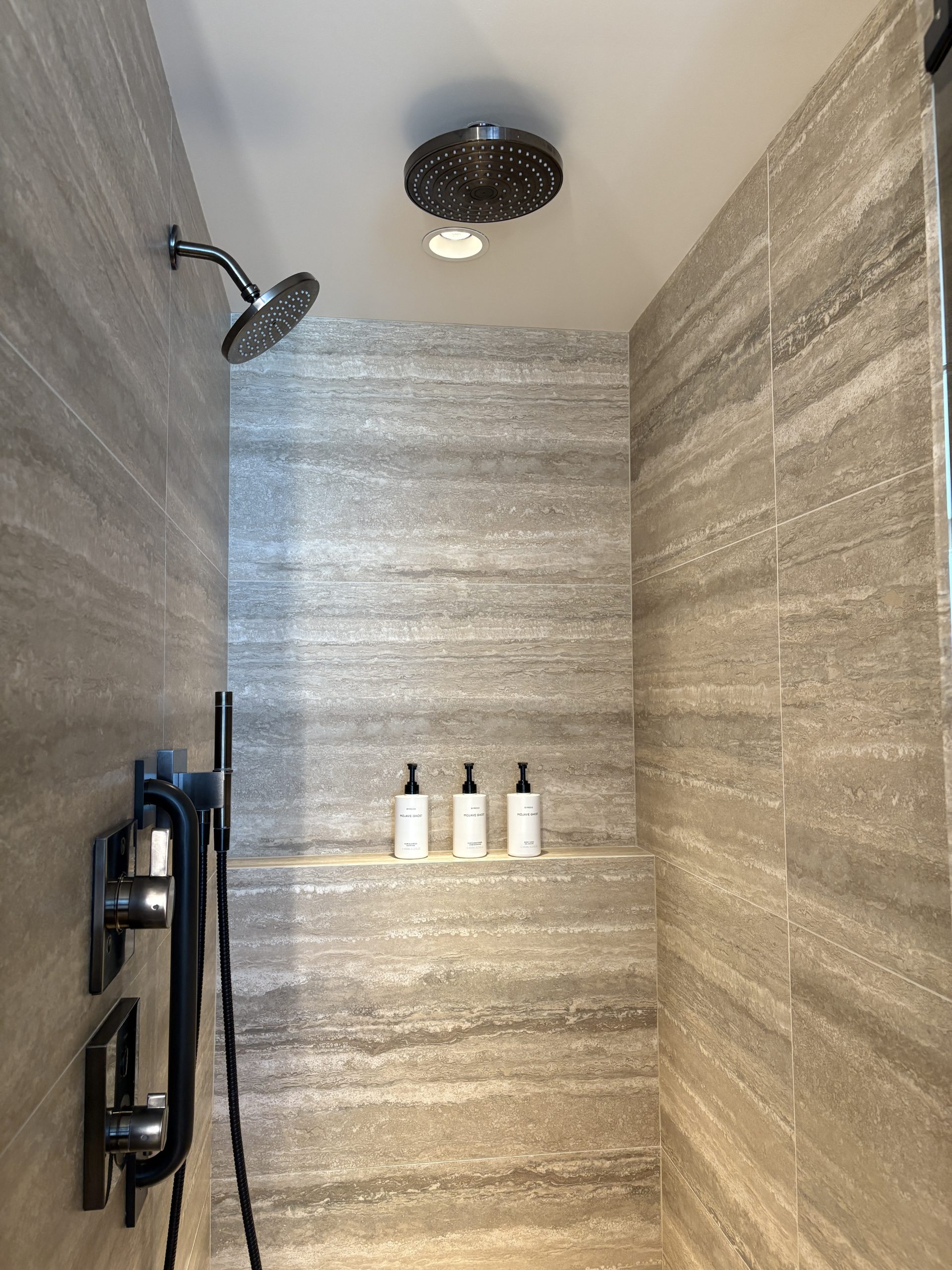 Spacious walk in shower