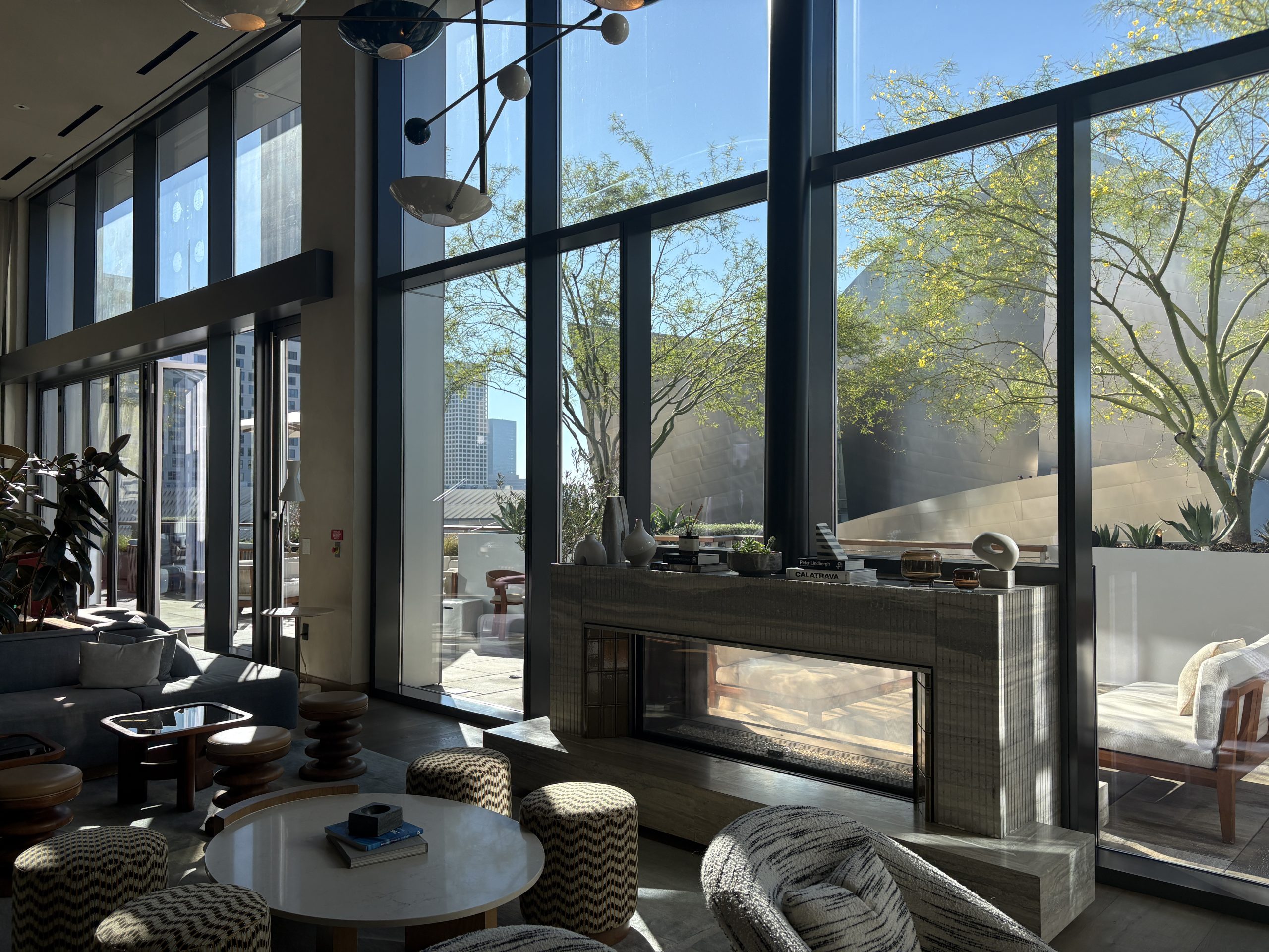 Bohemian style lobby with luxurious and relaxing furnitures