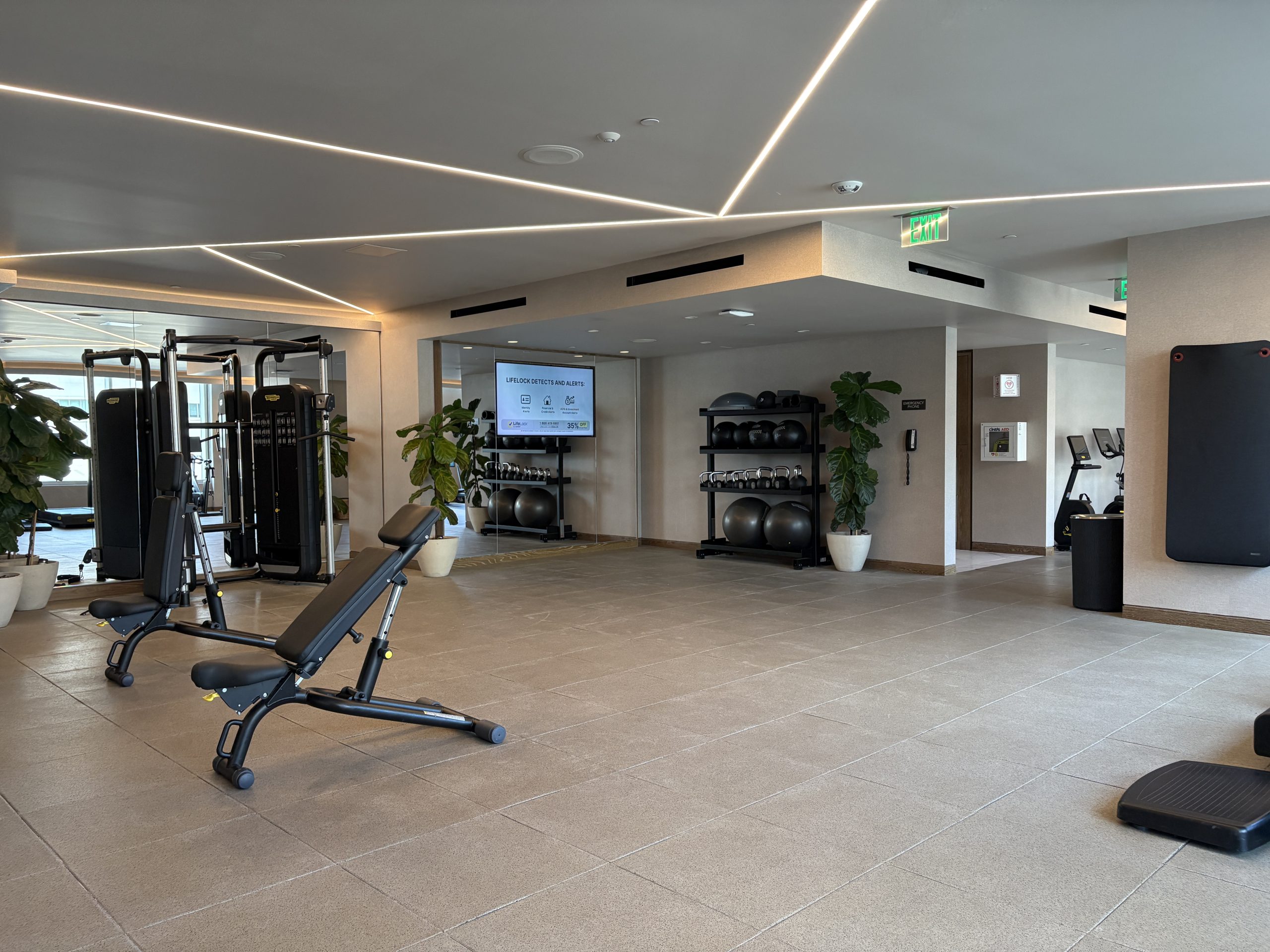 Spacious fully-equipped gym