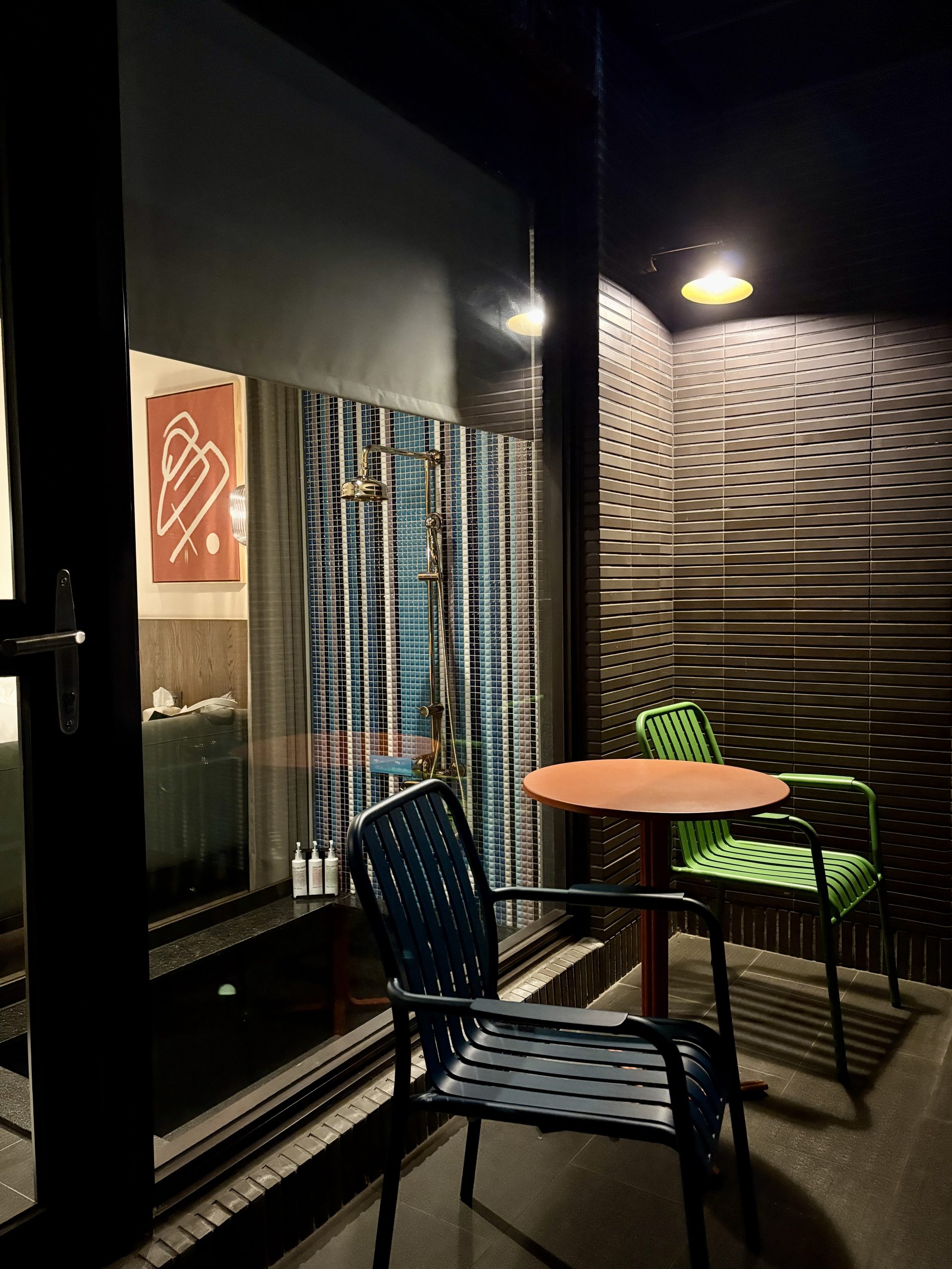 Balcony at night