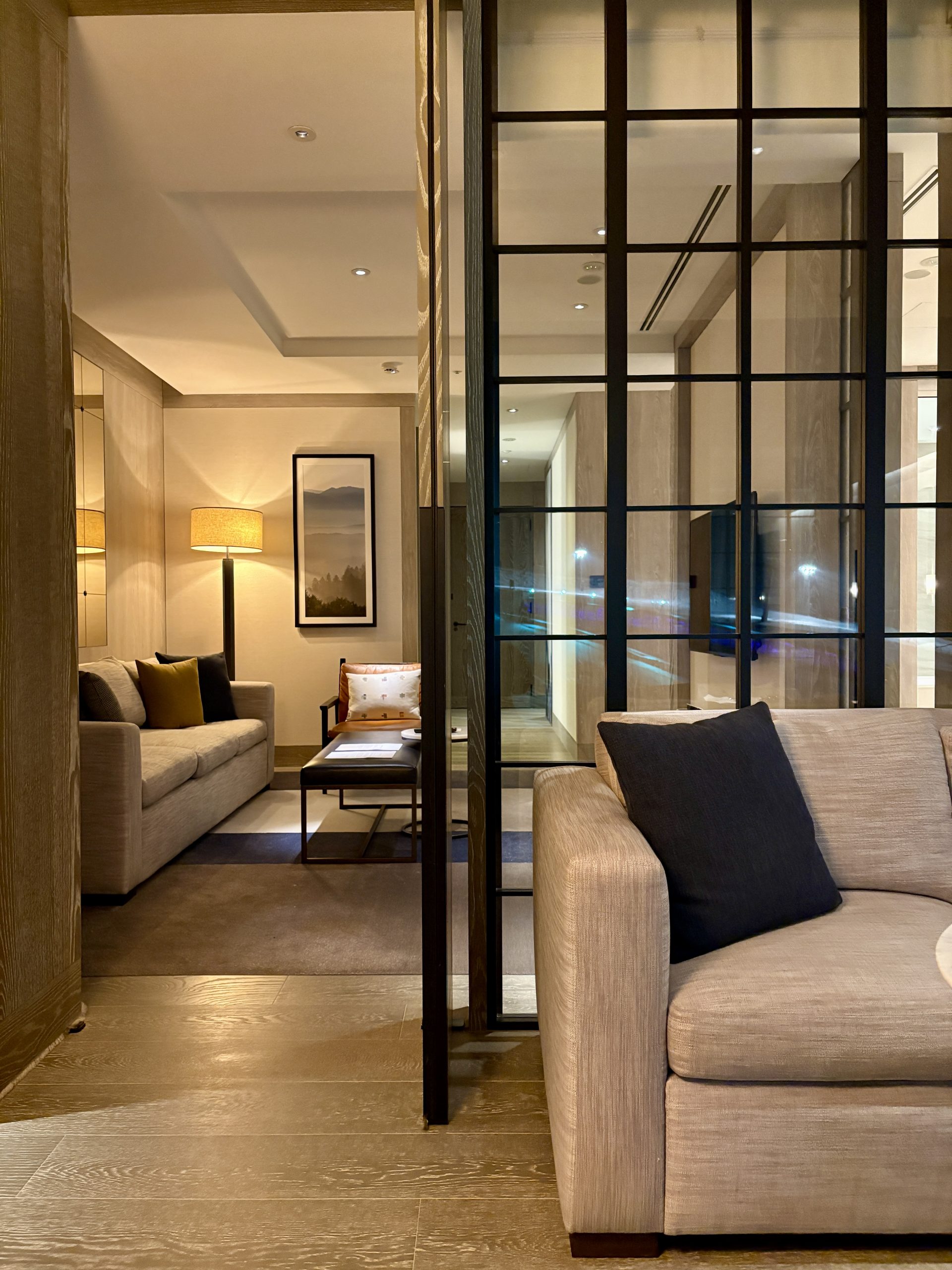 Living room space is connected with the dining room
