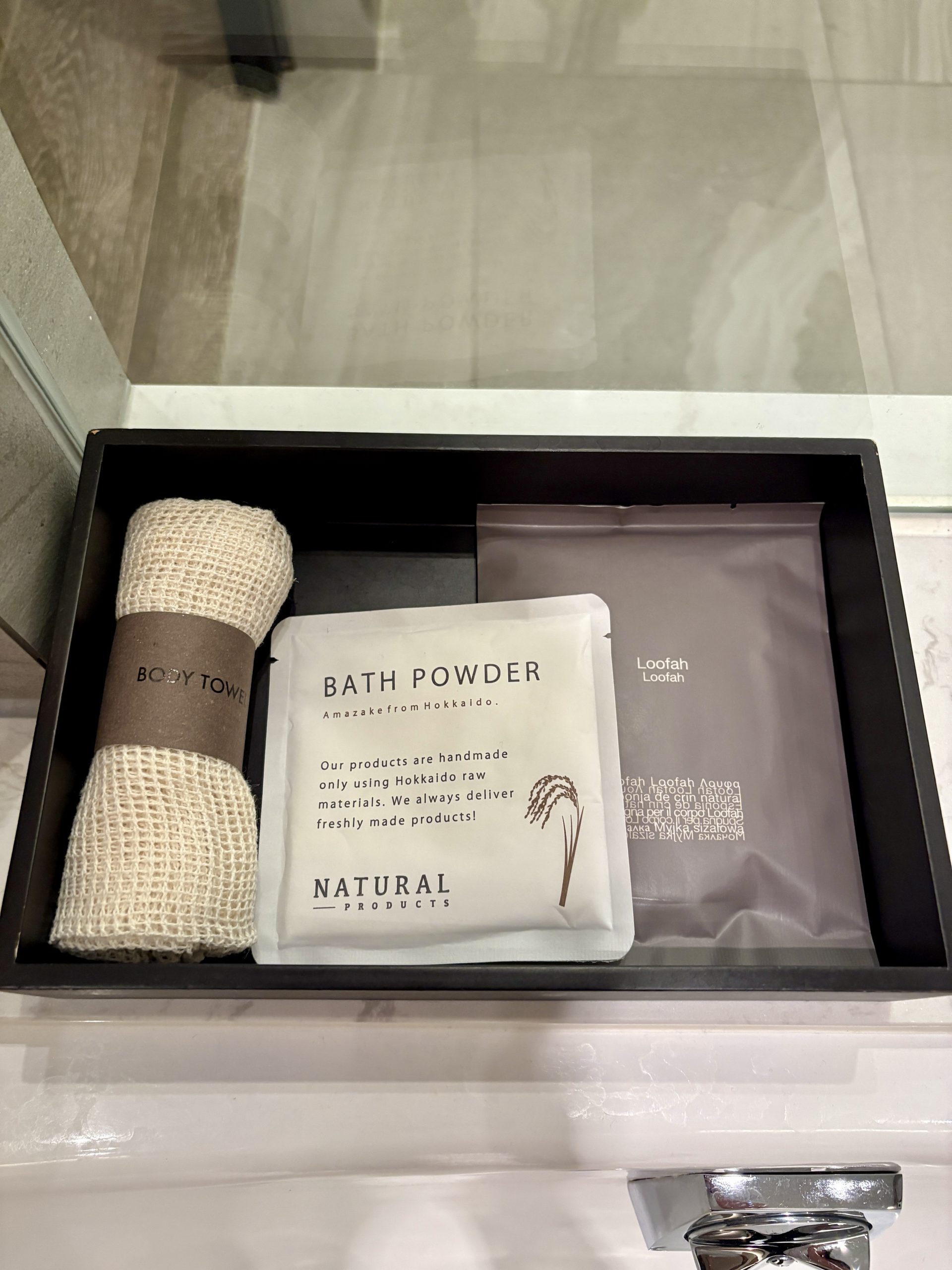 Premium bath products in the on suite bathroom