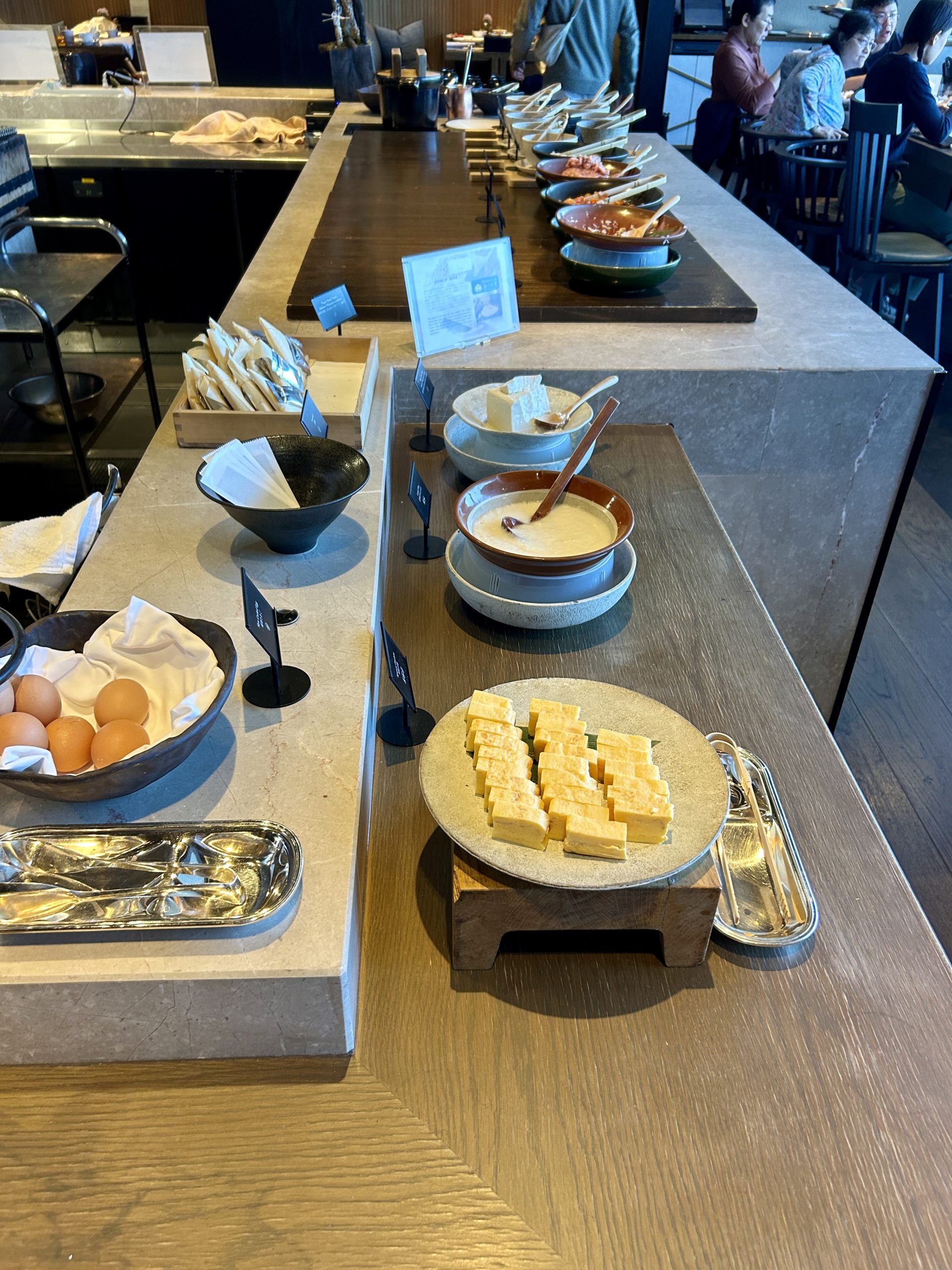 Traditional Japanese breakfast section