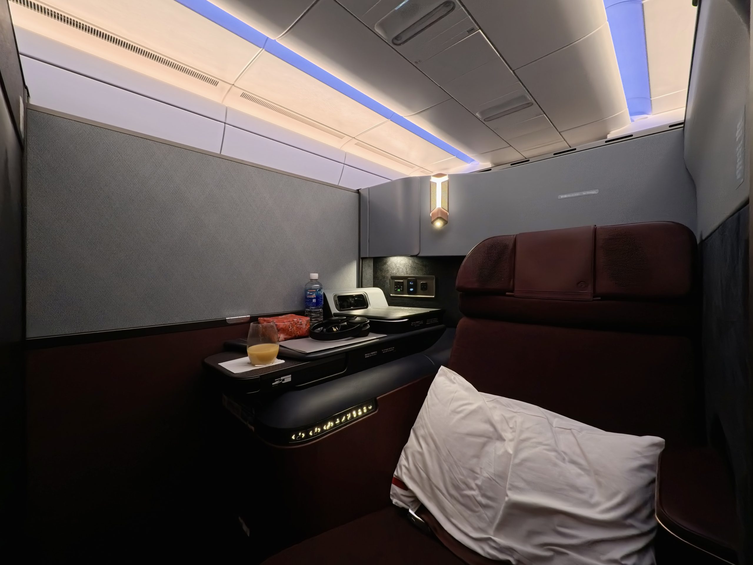 Spacious business class suite