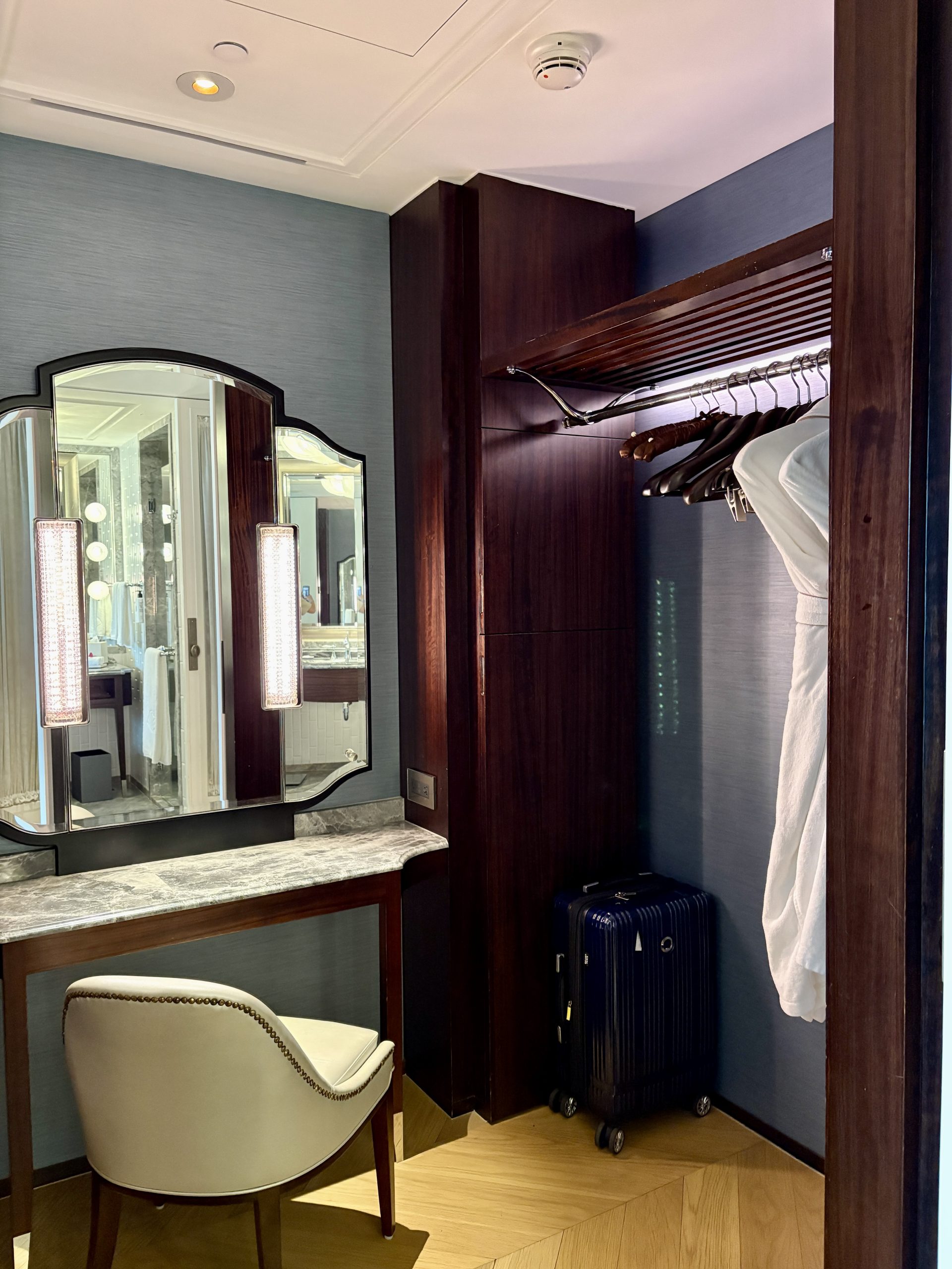 Spacious walk-in closet