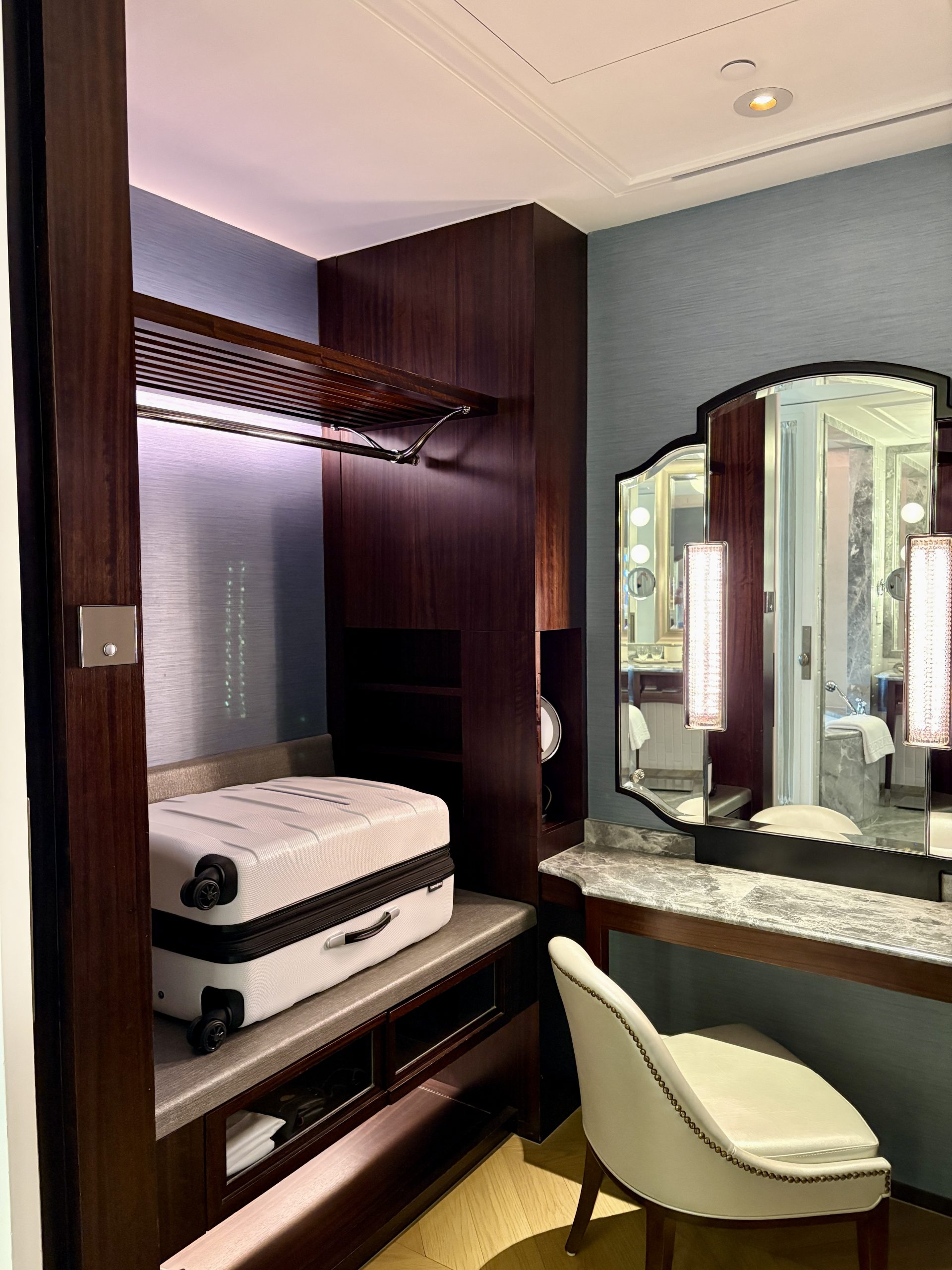 Spacious walk-in closet