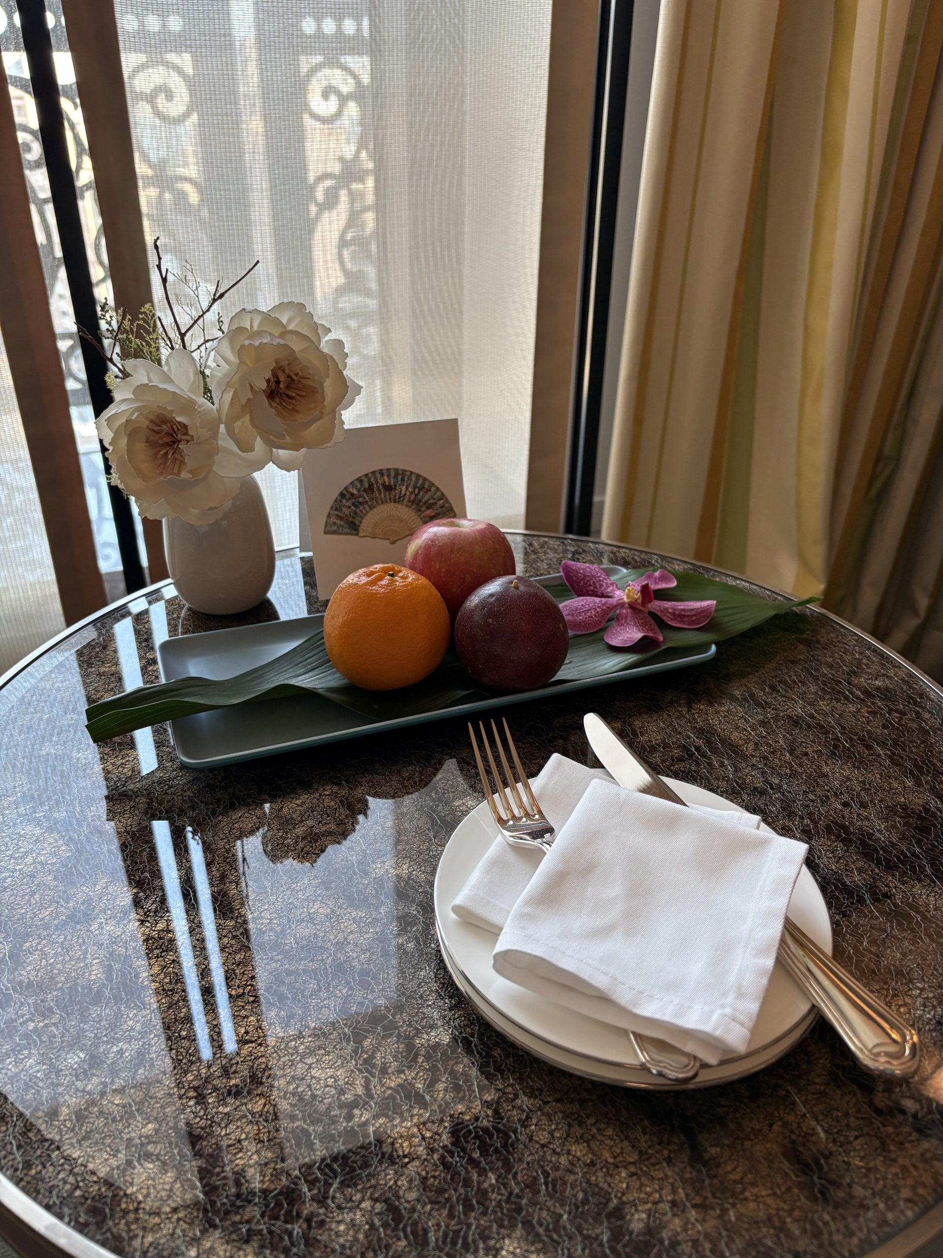 Welcome plate of fruits