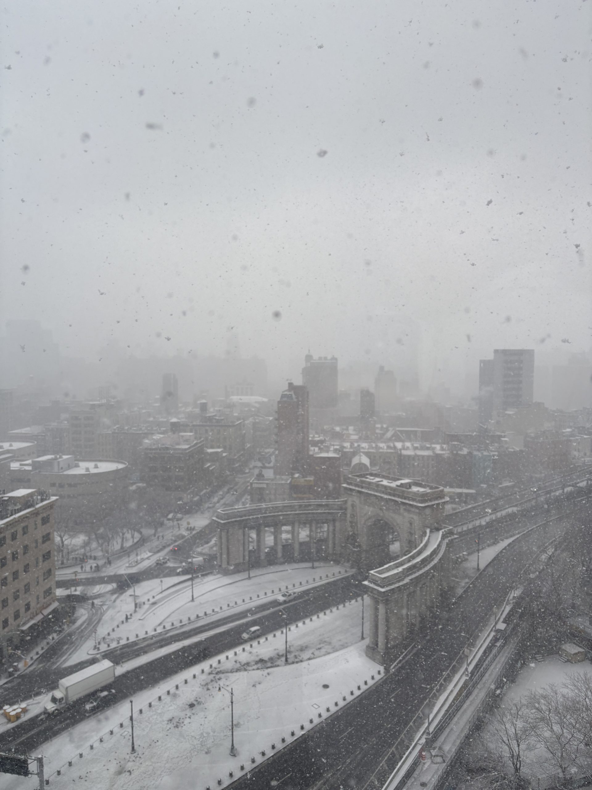 Incredible view of the snow from the window