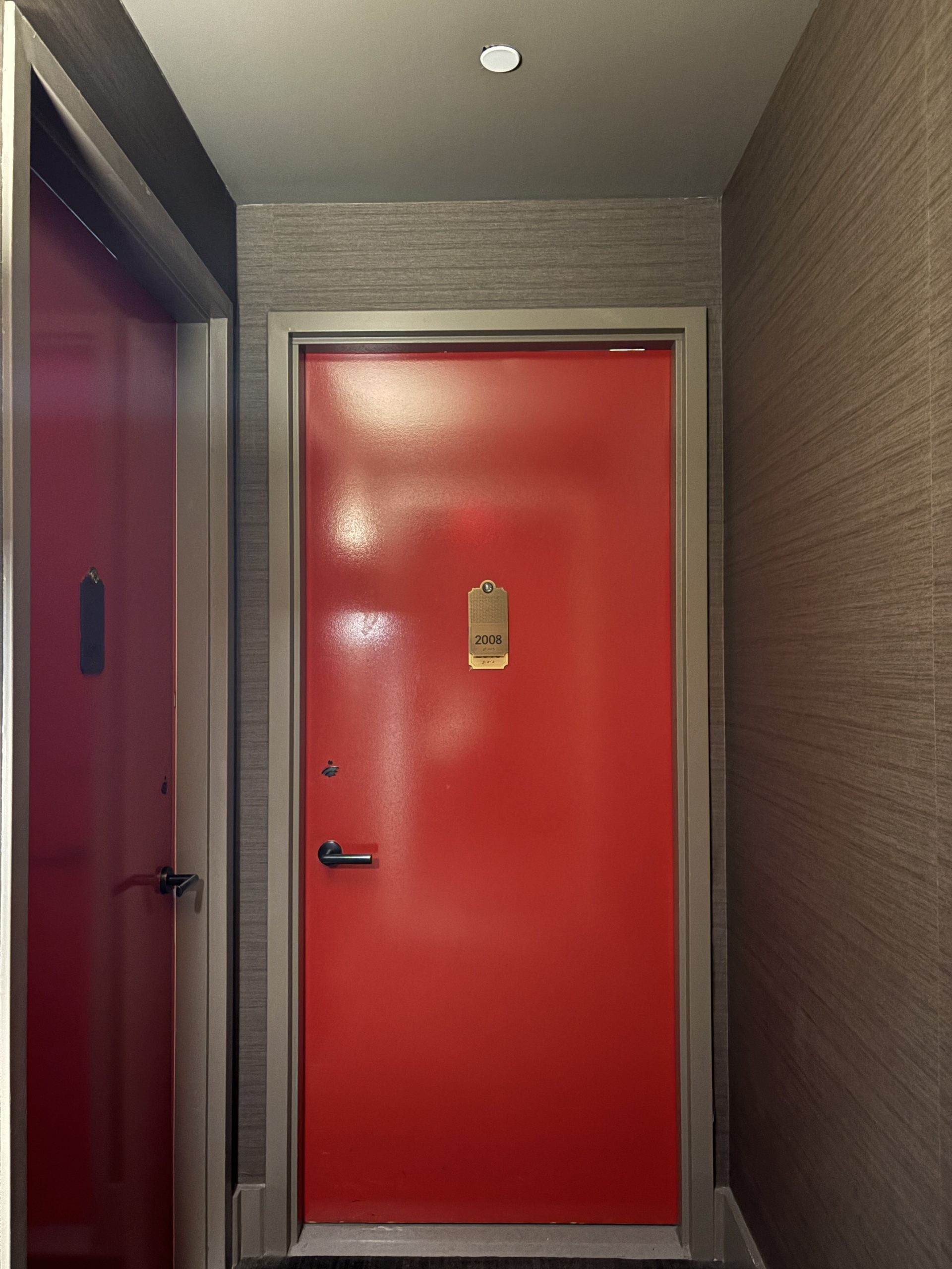Hotel room door for room 2008