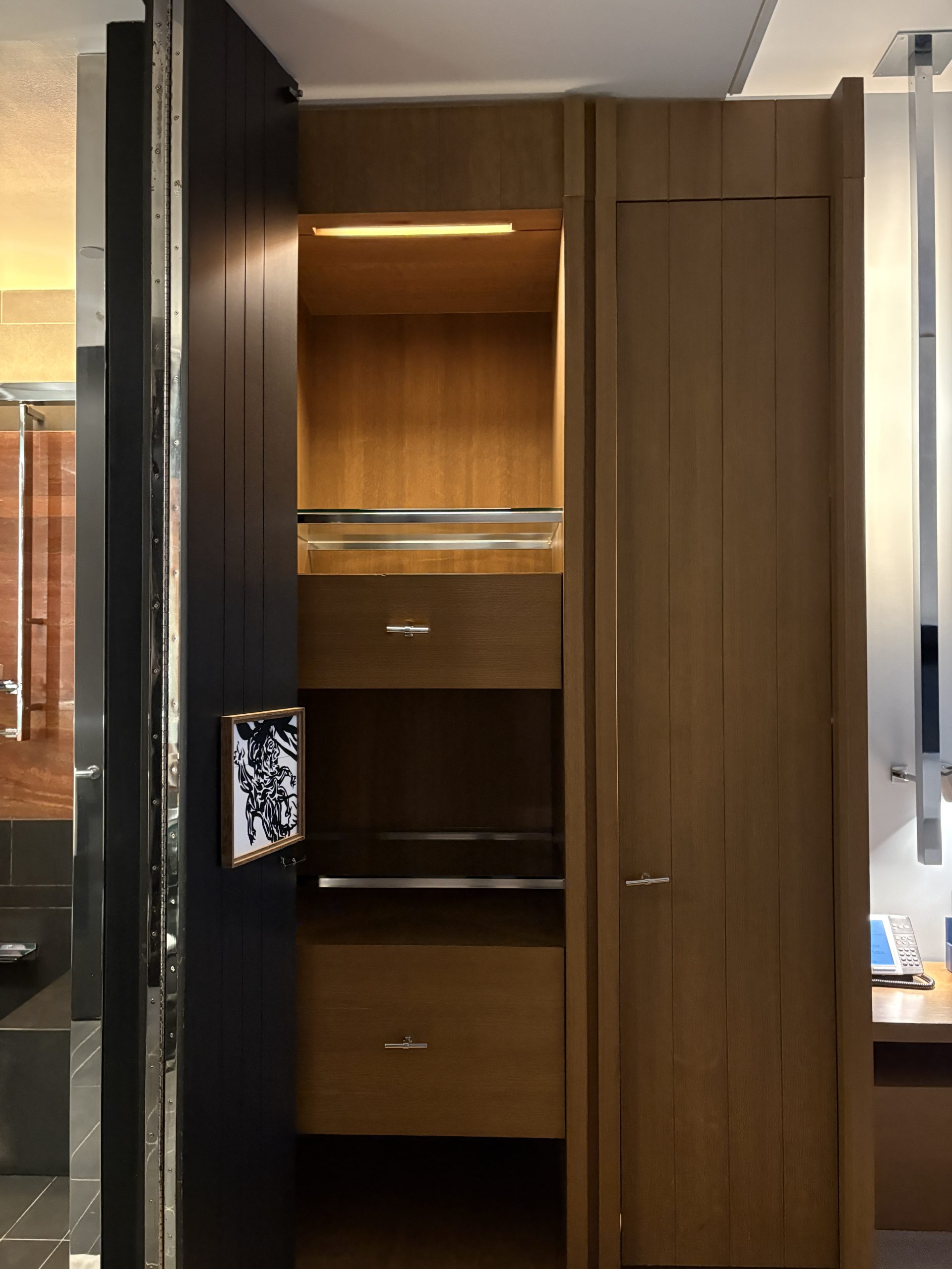 Spacious closet in the master bedroom