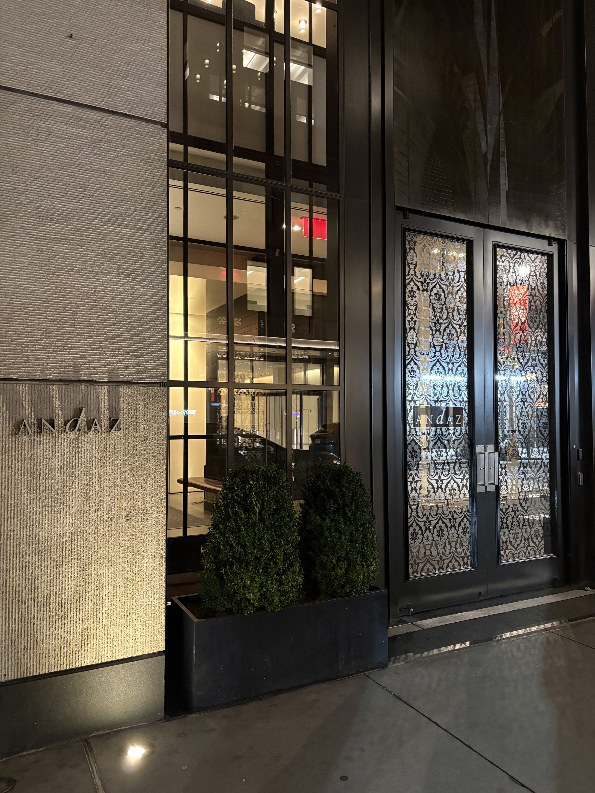 Hotel entrance to Andaz 5th Ave