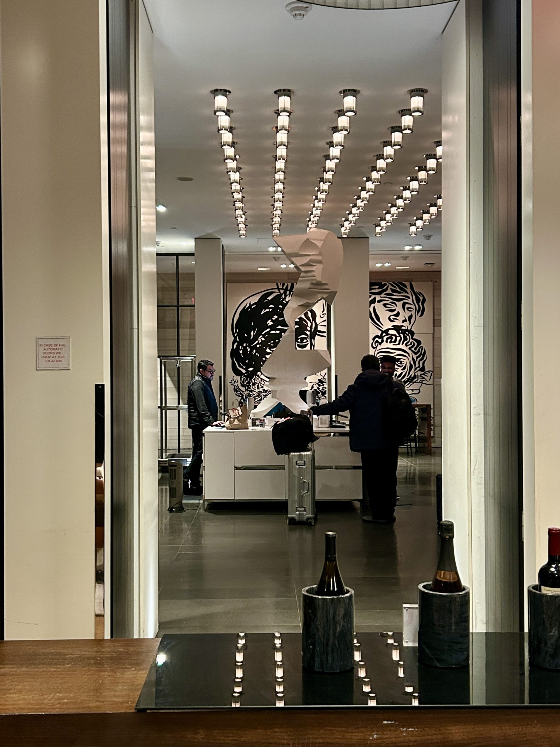 Check in counter in the lobby of Andaz 5th Ave