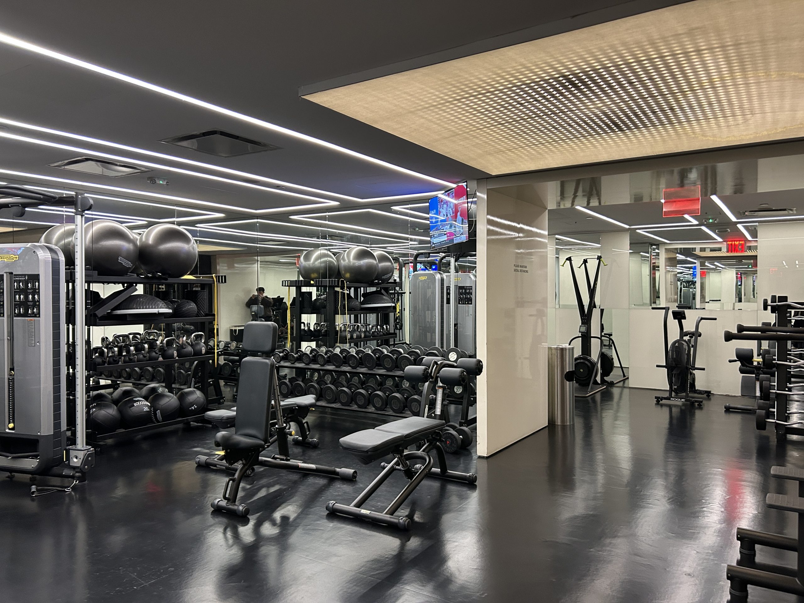 Weight machines in the gym