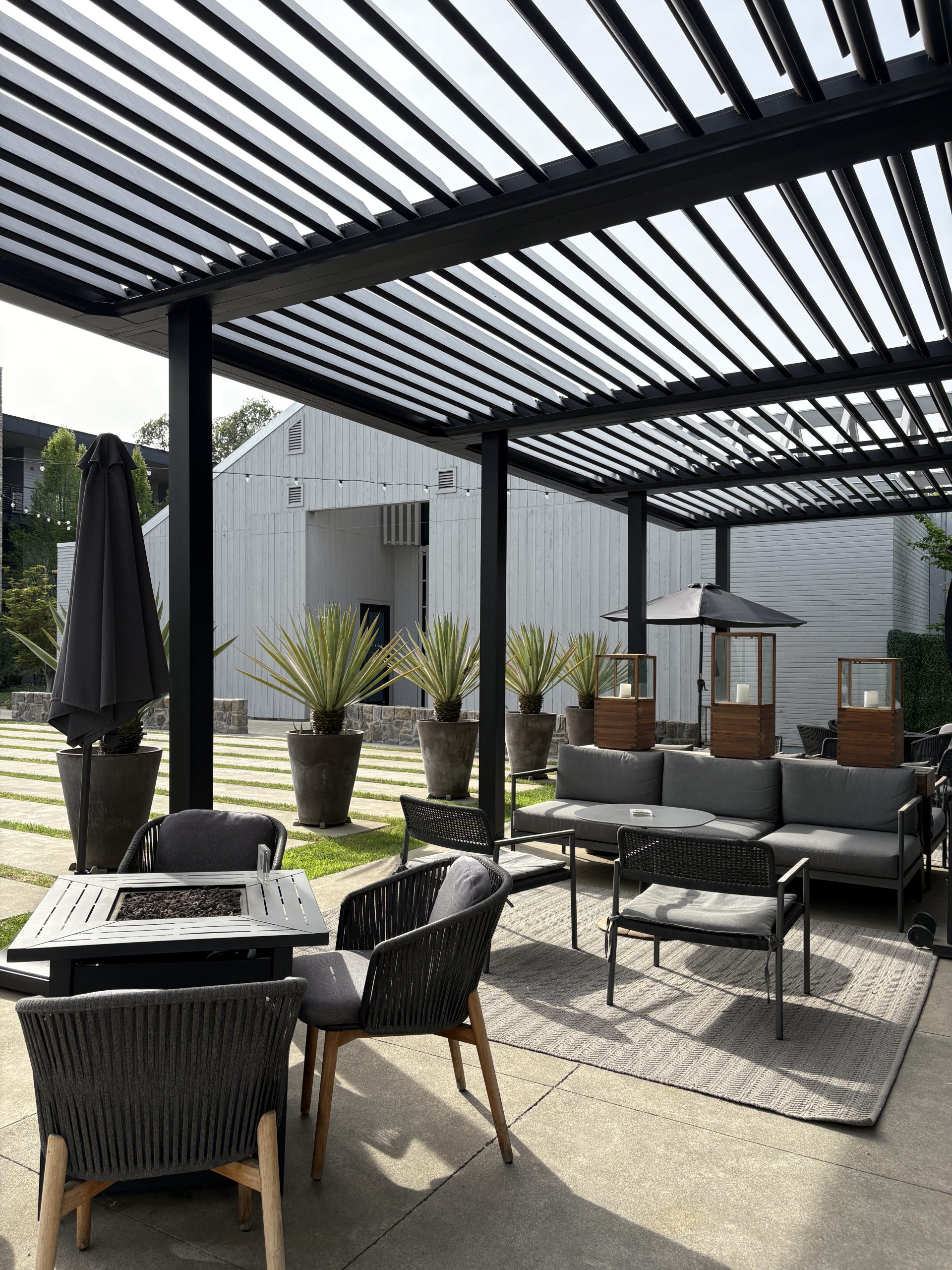 Outdoor lounge at Alila Napa Valley