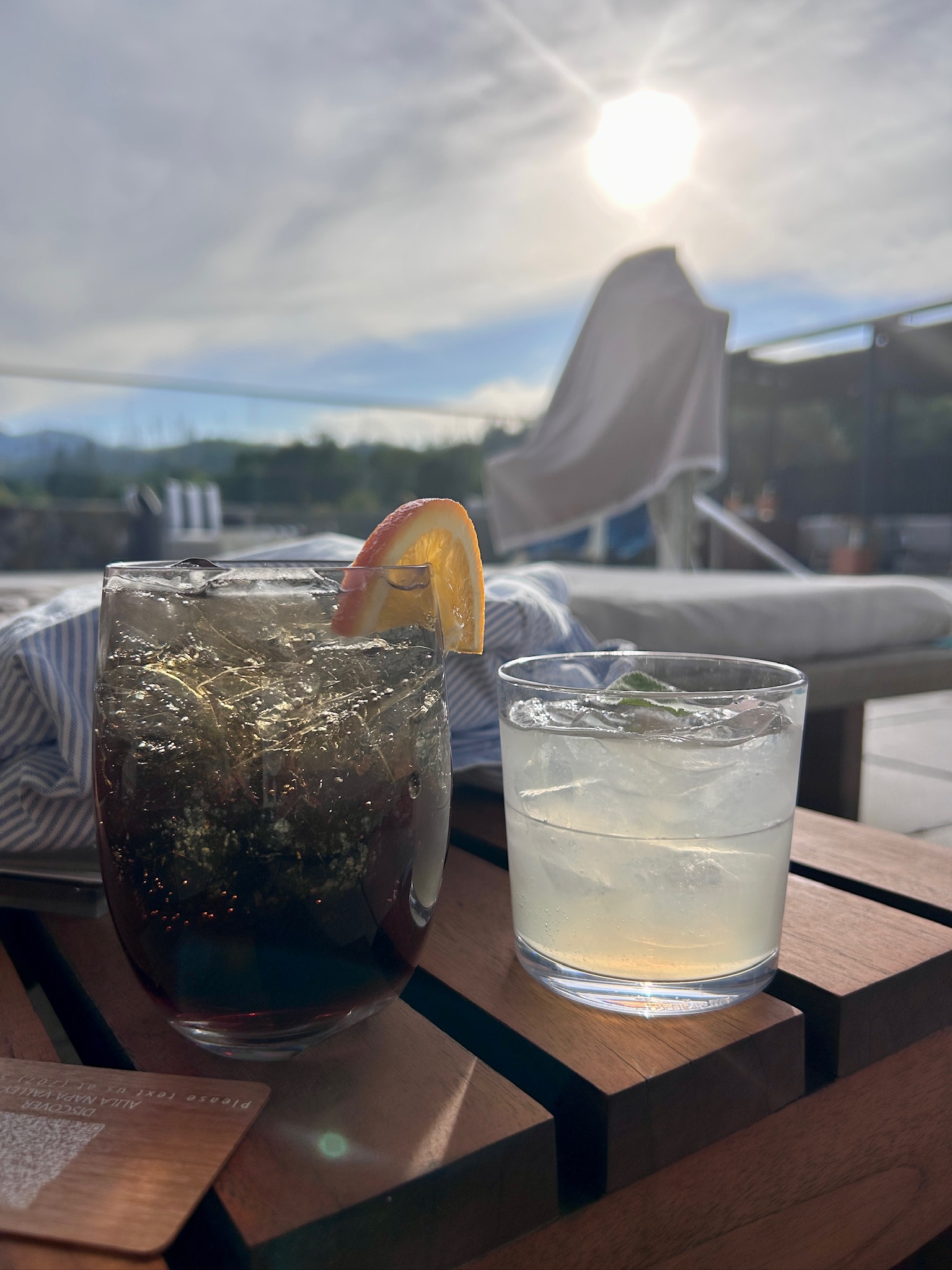 Drinks by the pool side, not the best