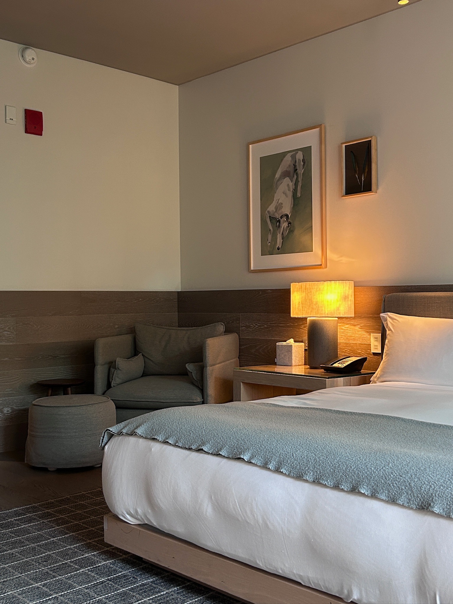 Perfect spot for the lounging chair overlooking the room and the outside view