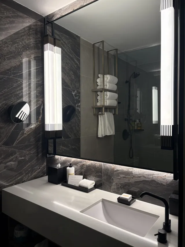 Bright, modern vanity