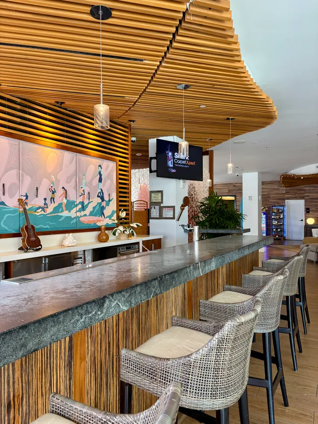 Hotel lobby bar + market