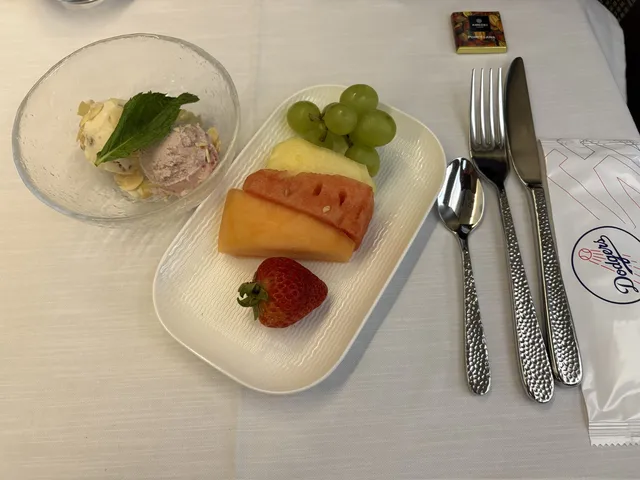Dessert after main course