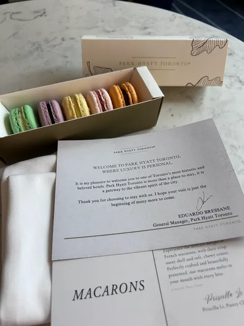 Park Hyatt Toronto Welcome Macarons Yorkville
