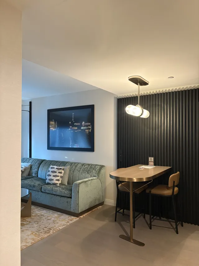 Small dining table in the living space