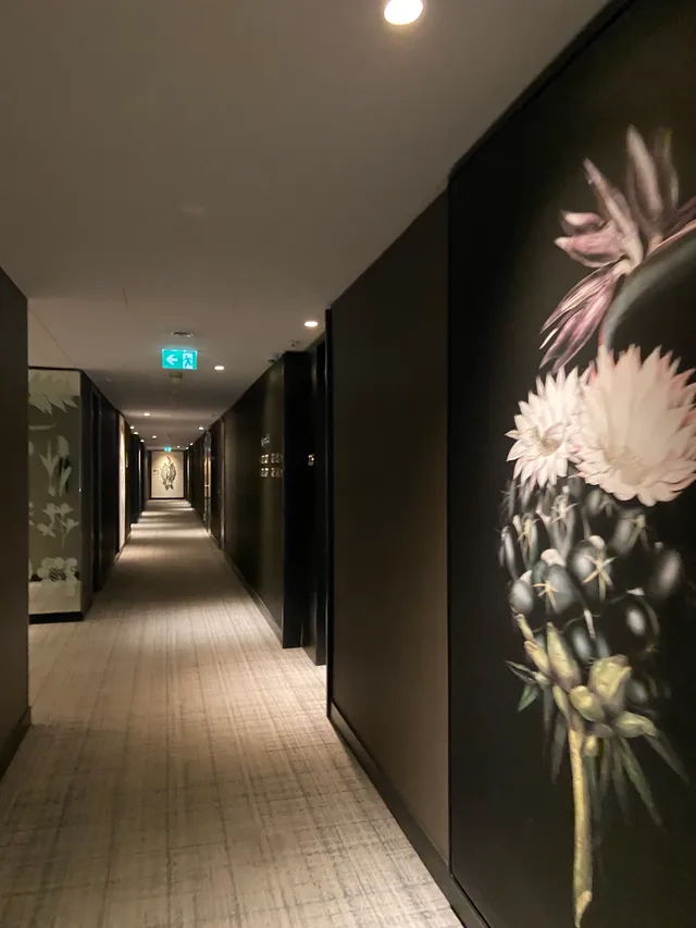 Hotel floor hallway