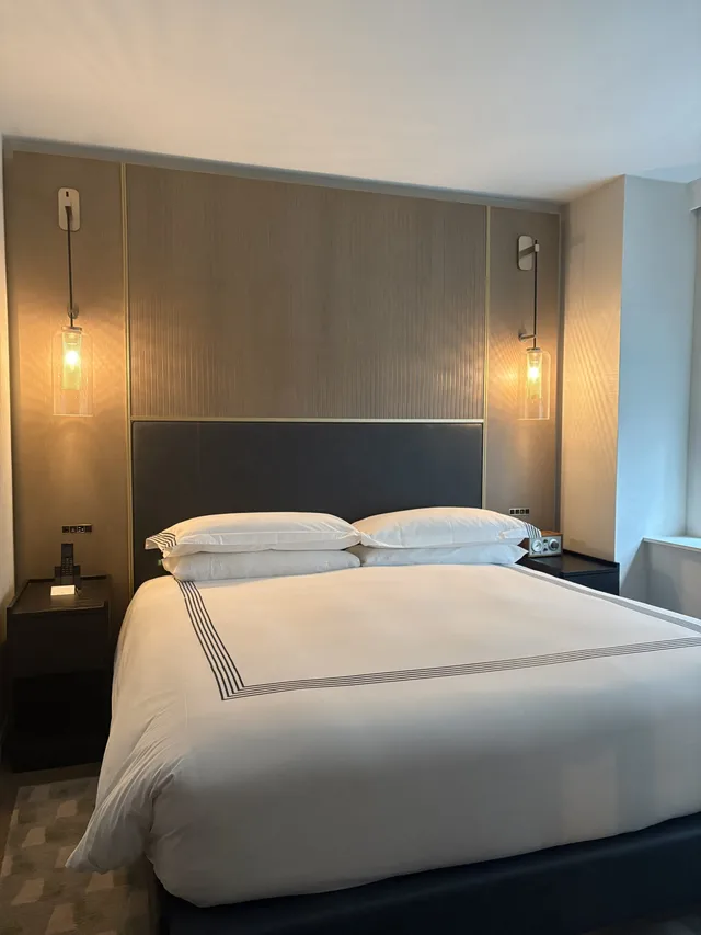 King bed in the sleeping area