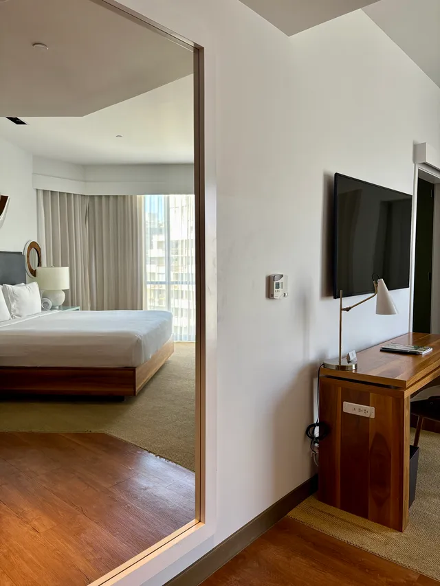 Hotel room mirror