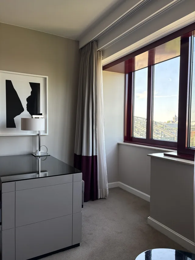 Standing nook next to the windows