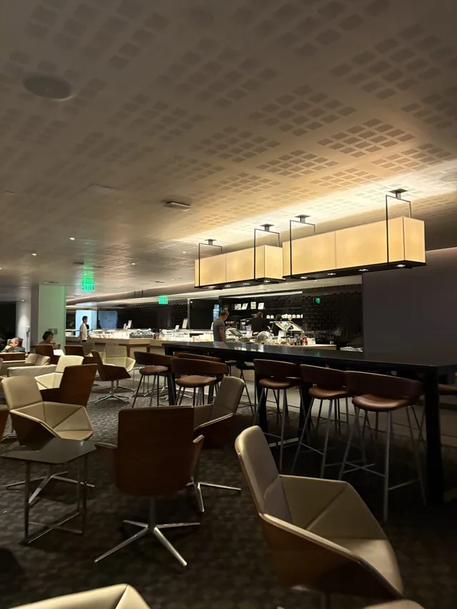 Plenty of seating in the One World lounge