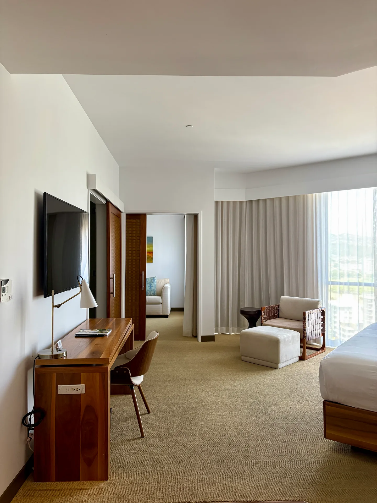 Hotel room entrance view
