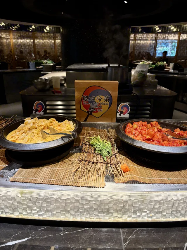 Incredible breakfast spread with Korean options