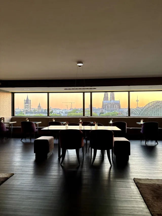 View of the Rhein river from the Club lounge