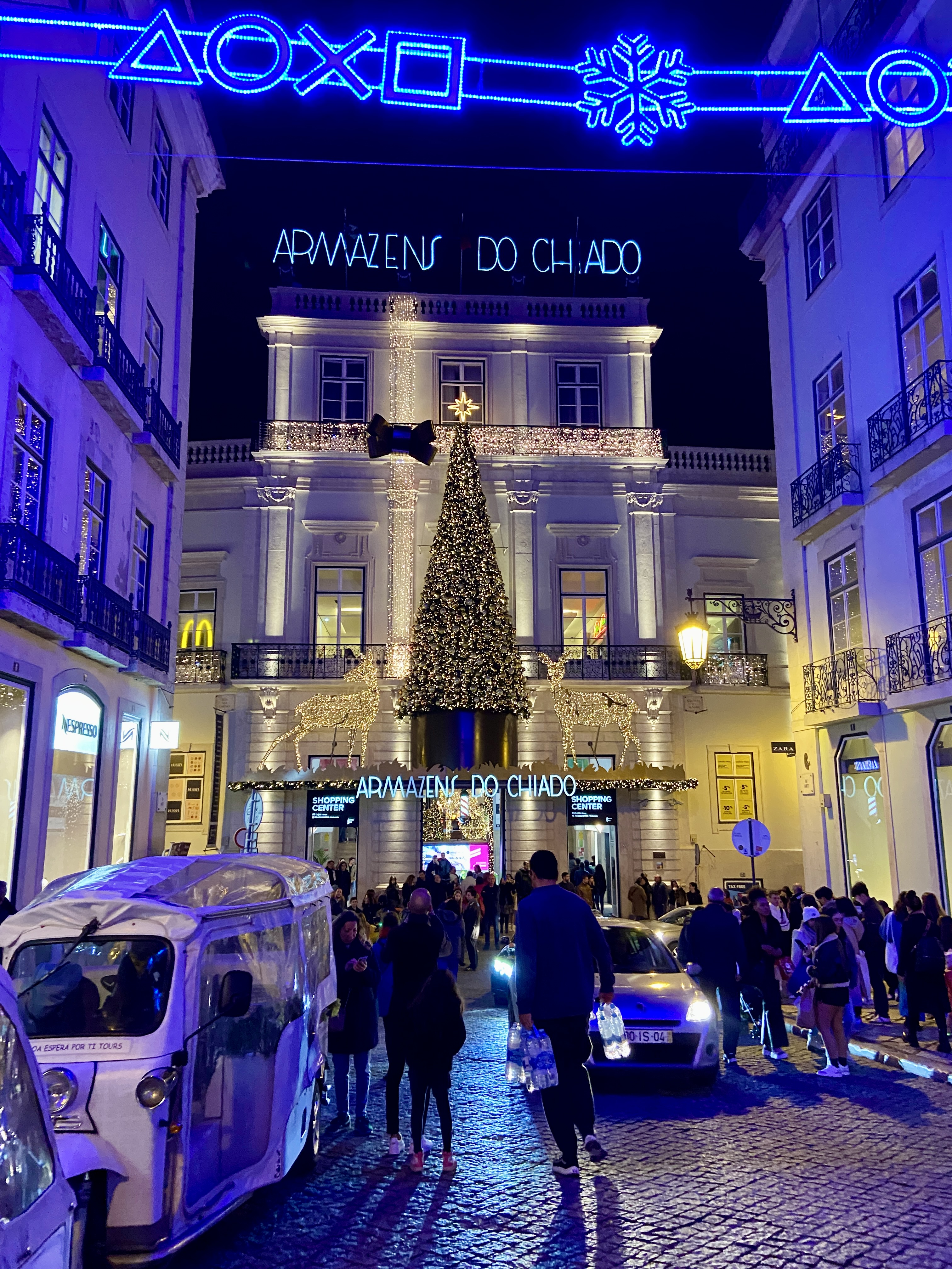 Christmas lights in Lisbon