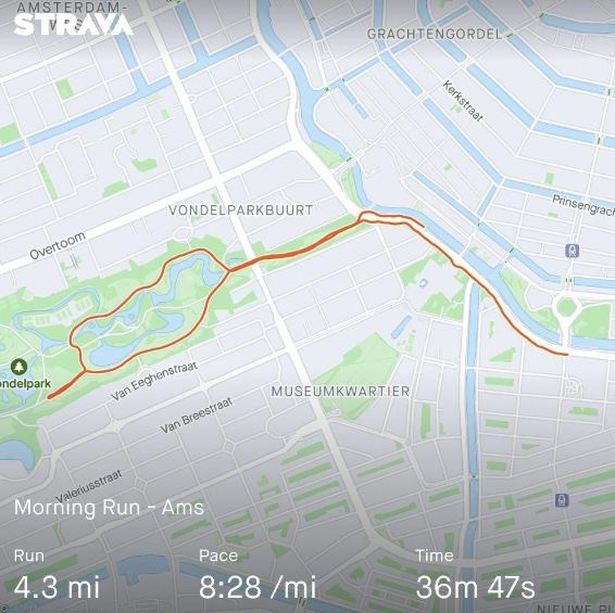 Strava run @ Amsterdam